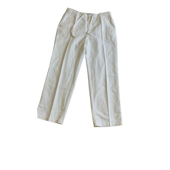 Island Shores White Linen Pants Large - Picture 2 of 14